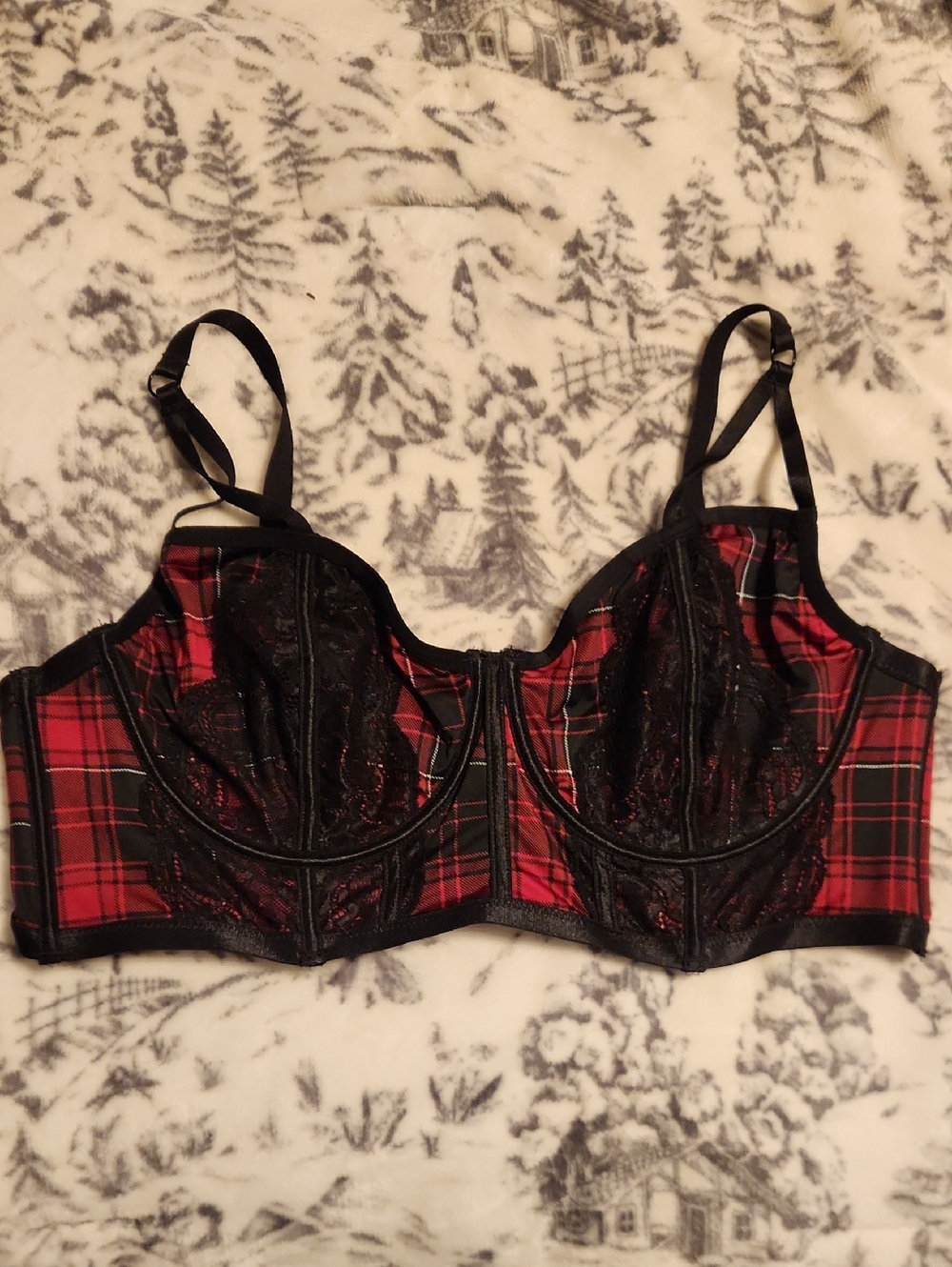 Torrid Unlined Plaid Bra